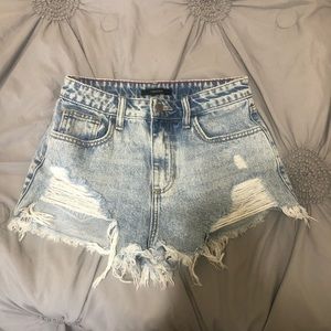 Destroyed High Waisted Shorts